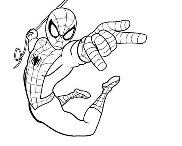 Tranh tô màu siêu nhân người nhện Spiderman bé trai yêu thích nhất