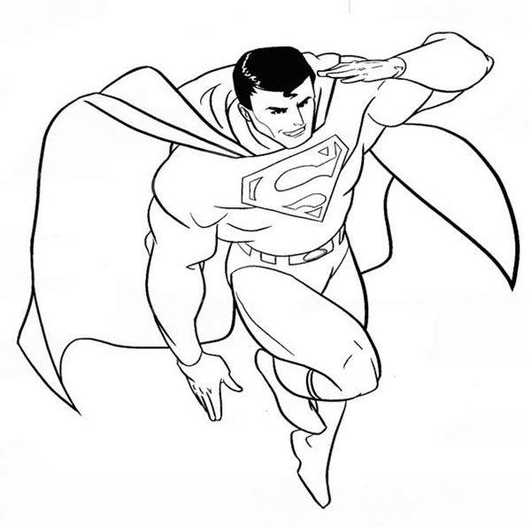 Tranh tô màu siêu nhân Superman - Siêu anh hùng bảo vệ trái đất